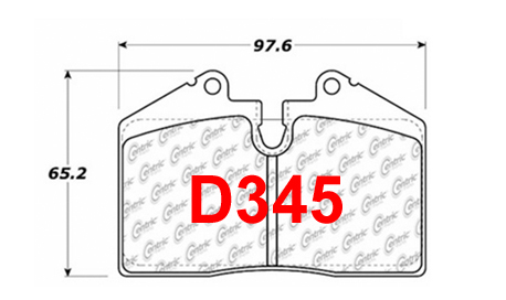 Rear pads smaller<br><small>D345 Shape</small>