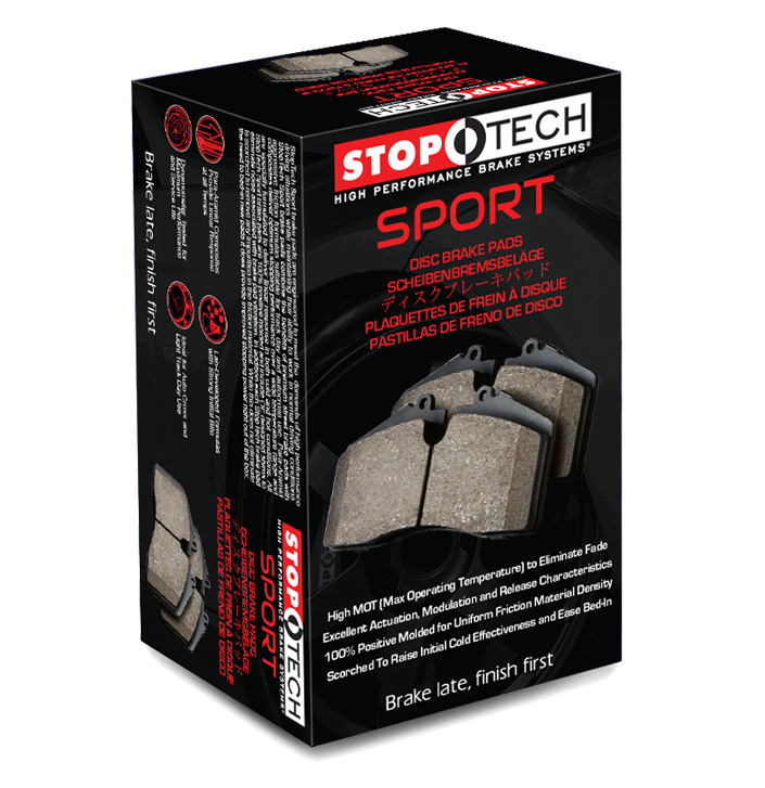 StopTech Sport 309-Series brake pads - race caliper (D1247-1, DR35) [1 box required] 59mm radial depth, 18mm thick